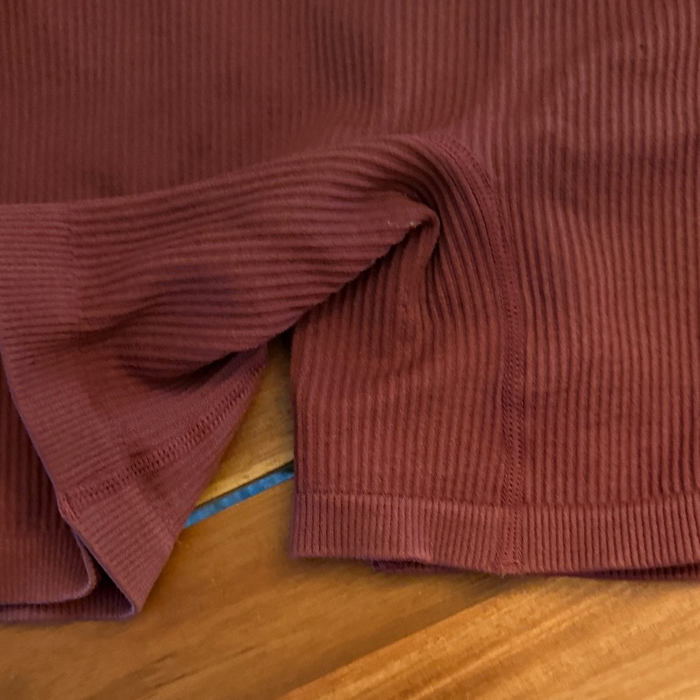 Rust Red Ribbed Two-Piece Set - Picture 5 of 5